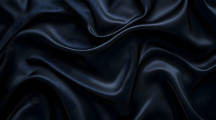 Fototapeta premium Midnight Blue Silk: Elegant Drapery and Luxurious Texture