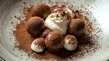 Decadent Chocolate Truffles with Whipped Cream: A Luxurious Dessert