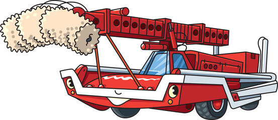 Airplane washing car vector illustration