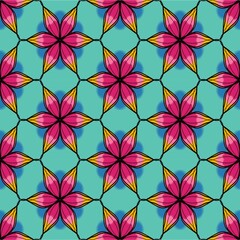 Cute Floral fabric pattern seamless background