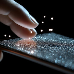 3D Render Water Droplets on Screen