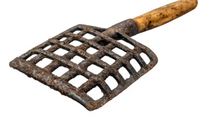 a rake on white background