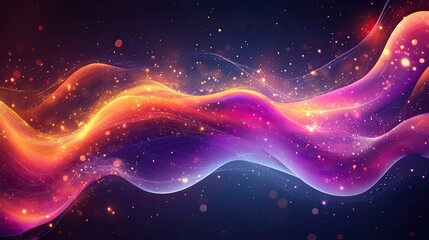 Obraz premium Cosmic Wave: A Symphony of Light and Color