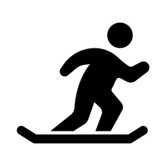 Snowboarding glyph icon