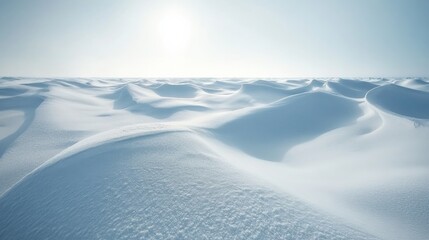 Fototapeta premium snow dunes landscape in winter