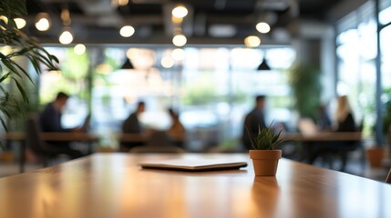 Blurred office meeting with business professionals collaborating in a small startup boardroom - teamwork, brainstorming, and professional training for effective executive seminar.