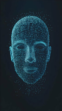 Abstract 3D Human Head Illustration