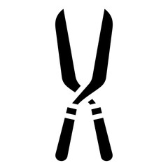 Trimmer Icon, Black And White Glyph Icon Symbol