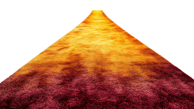 a red and yellow carpet isolated on white background - Powered by Adobe