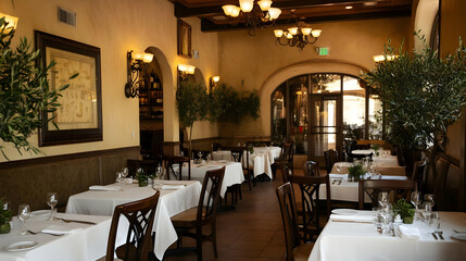 Elegant Mediterranean Restaurant Interior Design