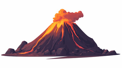 Volcano composite volcano cinder cone lava dome fissure volcano. Cinder. Illustration