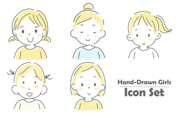 保育や育児に使えるシンプルな子供キャラクターセット