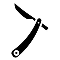 Razor Icon, Black And White Glyph Icon Symbol