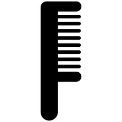 Comb Icon, Black And White Glyph Icon Symbol
