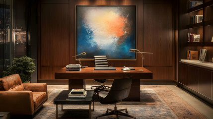 Modern Luxury Office Interior Design with City View