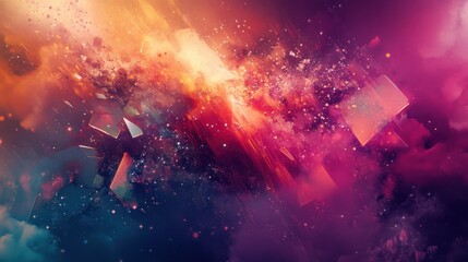 Cosmic Collision: A Symphony of Color and Light