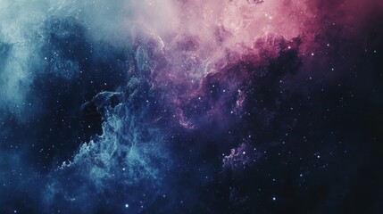 Fototapeta premium Cosmic Nebula: A Celestial Tapestry of Blues and Pinks