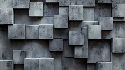 Old concrete block wall background and texture. Cinder. Illustration