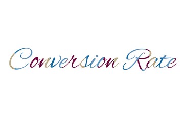 the word conversion rate on colorful cartoon paper