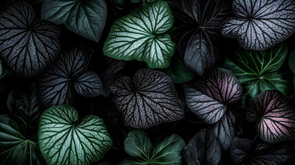Dark Tropical Leaf Illustration
