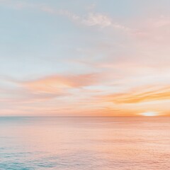 Obraz premium Sunset over tranquil ocean horizon coastal landscape serene environment high-resolution view