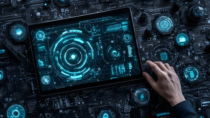 Fototapeta premium Futuristic Tech Interface Illustration