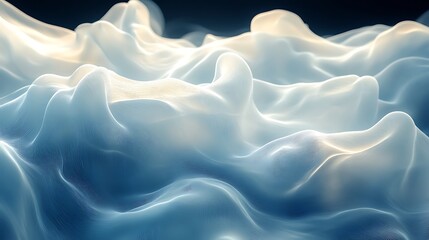 Obraz premium Abstract Blue and White Wave Pattern Design