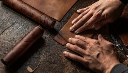 Fototapeta premium The process often involves handwork for authenticity. 