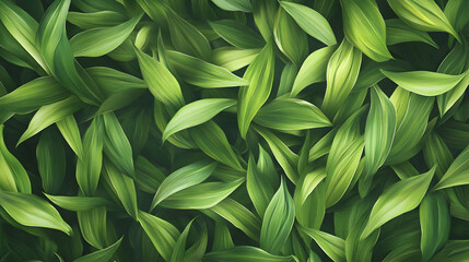 Obraz premium Lush Green Leaves: A Vibrant Botanical Wallpaper
