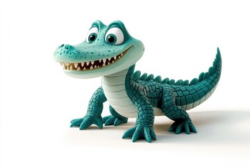 a cartoon crocodile on a white background