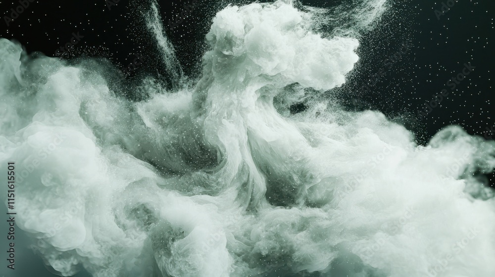 Poster dynamic clouds in motion abstract art high-resolution textures dark background conceptual viewpoint 