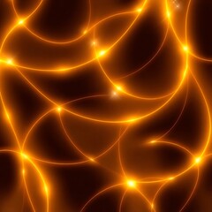Golden Energy: Abstract Background of Glowing Orange Lines 