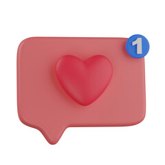 3d render   Love Message  illustration