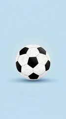 Fototapeta premium A dynamic splatter art depiction of a soccer ball against a dark blue background, symbolizing energy and movement.