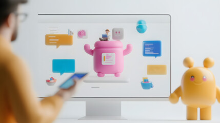 An instructor guiding employees through an interactive skill-development session in a high-tech learning environment