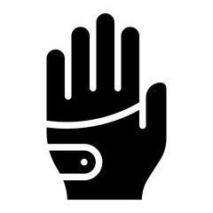 golf gloves glyph icon