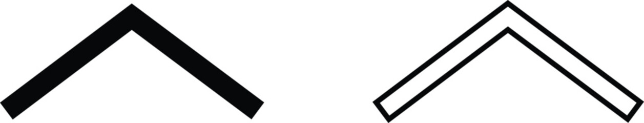 Upward arrows icons Set. Scroll illustration signs. Animation of arrow bouncing as it slide up. Graphic flat and outline elements suitable for apps and websites isolated on transparent background.