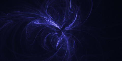 the black background with an abstract pattern resembles a spiral galaxy with twisting lights