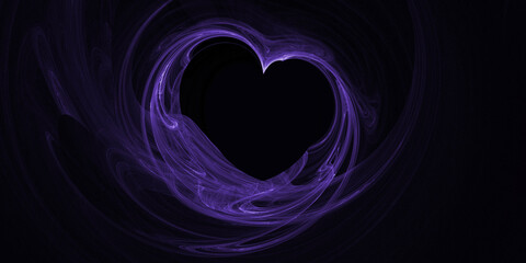 the black background with an abstract pattern resembles a spiral galaxy with twisting lights