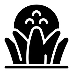 golf ball on the grass glyph icon