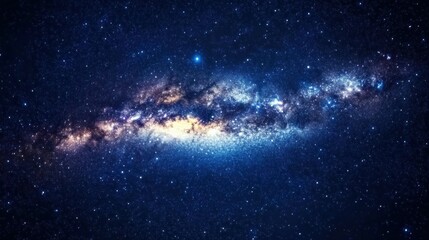 Fototapeta premium Explore the milky way galaxy vibrant stars and deep blue nebula in cosmic wonder