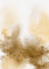 Brown watercolor background, watercolor texture, abstract background 