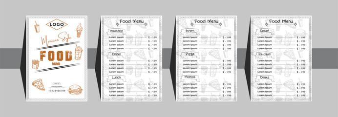 Obraz premium Restaurant Food menu Design vector editable Eps