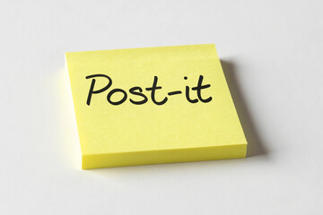 Photo of a Post-It a over white background