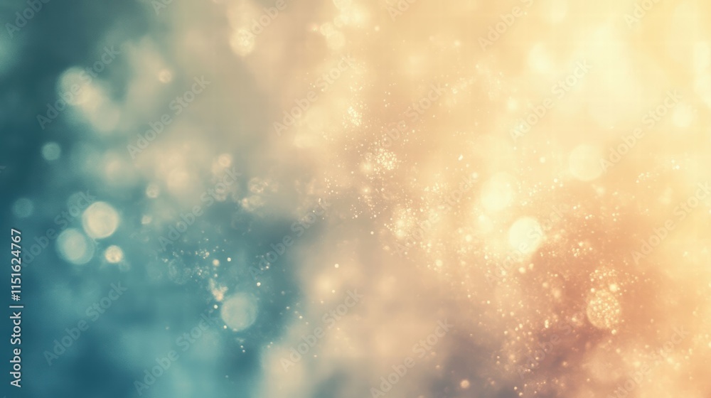 Poster create a soft pastel bokeh background with central text space for design projects