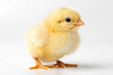 Obraz premium Adorable baby chick. A baby chick over a white background