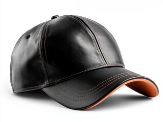 Obraz premium Black cap mockup on white background showcasing modern design and material for fashion enthusiasts and branding purposes