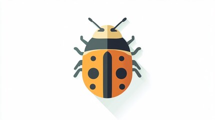 Vibrant Ladybug Flat Design Icon for Graphic Design Projects