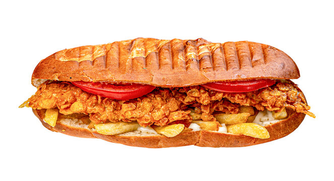 Close up of pannini sandwich