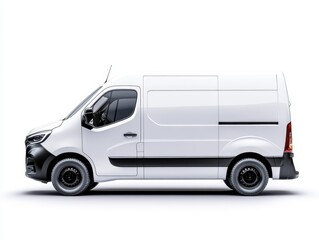 Minimalist representation of a 2024 delivery van with a sleek design on a white background